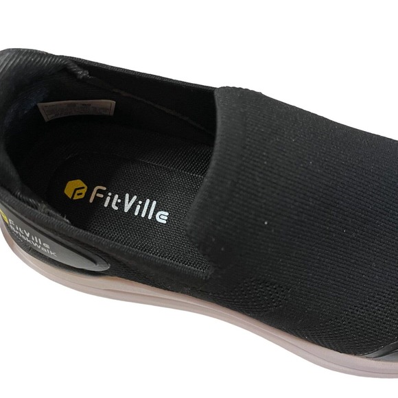 FitVille Women/Men Recovery Slip On Casual Comfort Shoes BriskWalk Black 8/6.5W - Picture 11 of 11